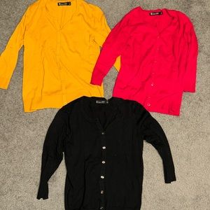 Lot of 3 New York & Company Cardigans (Size M)